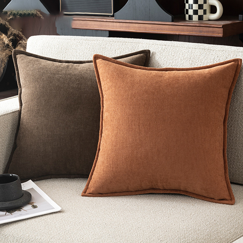 Pillow Cover 20X20 - レトロなソフトシェニール素材のクッションカバー、エレガントなデザインでソファ、ベッド、リビングルーム、家の装飾に最適
