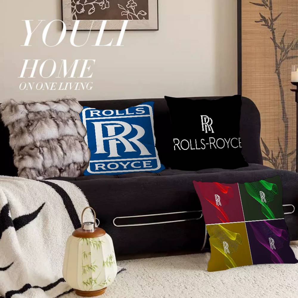 Home Textiles Luxury - 高級感あふれるロールス・ロイスのロゴ入り、名前入りクッションカバー。寝室や子供部屋、パーティーの装飾に。誕生日プレゼントにも最適。