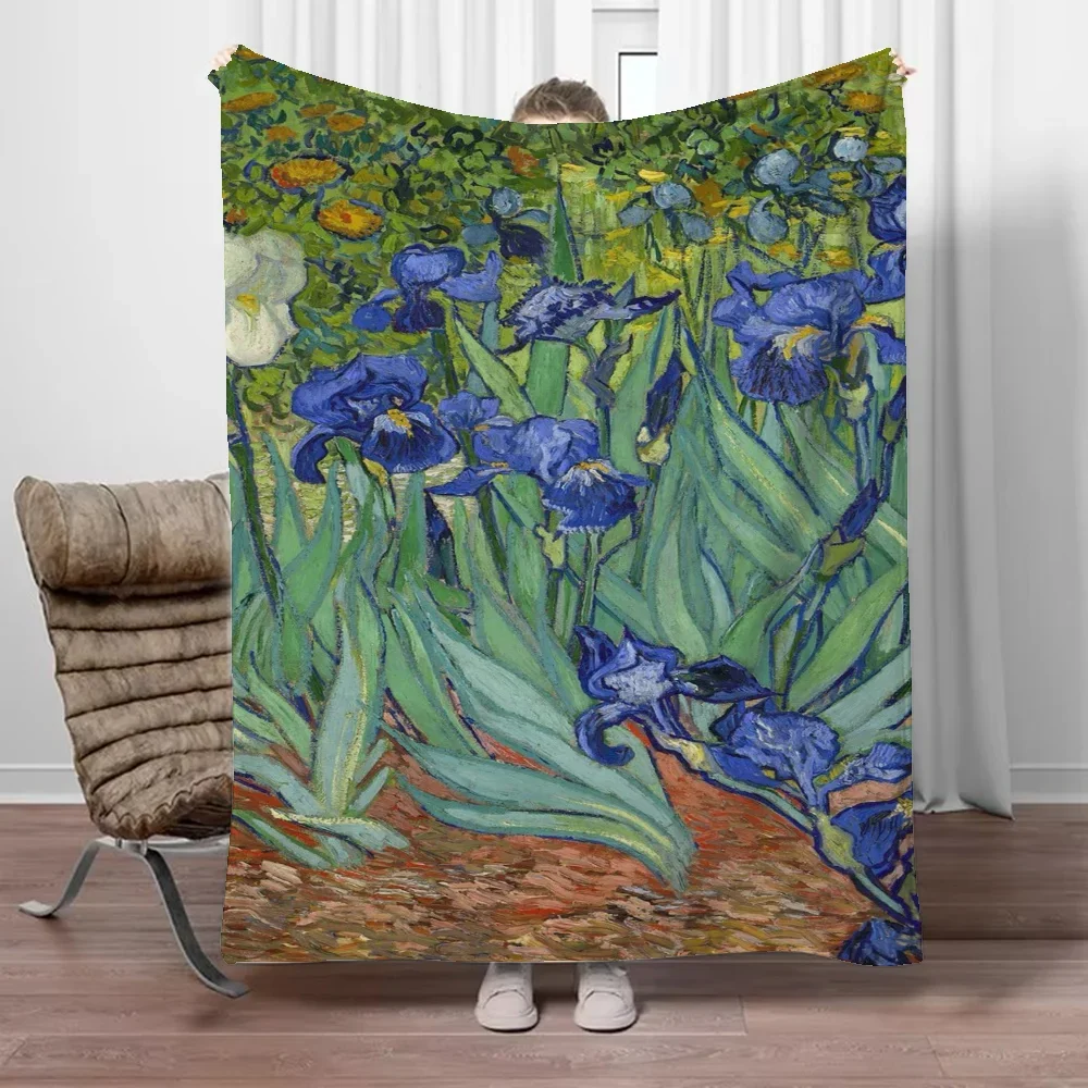 Home Textiles Luxury - ゴッホ風ボヘミアン柄ソファ用スローブランケット 高級マイクロファイバー キングサイズ ホームテキスタイル ベッドやソファに最適
