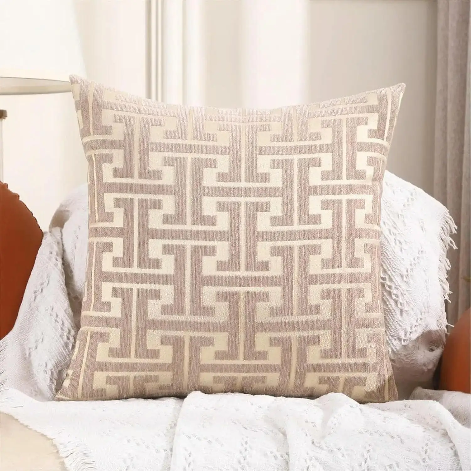 Pillow Cover 20X20 - 1pc 刺繍ディテールクッションカバー、フィラーなし、ソファ用モダンスローピローケース、家の装飾 30x50CM 45x45CM 枕カバー