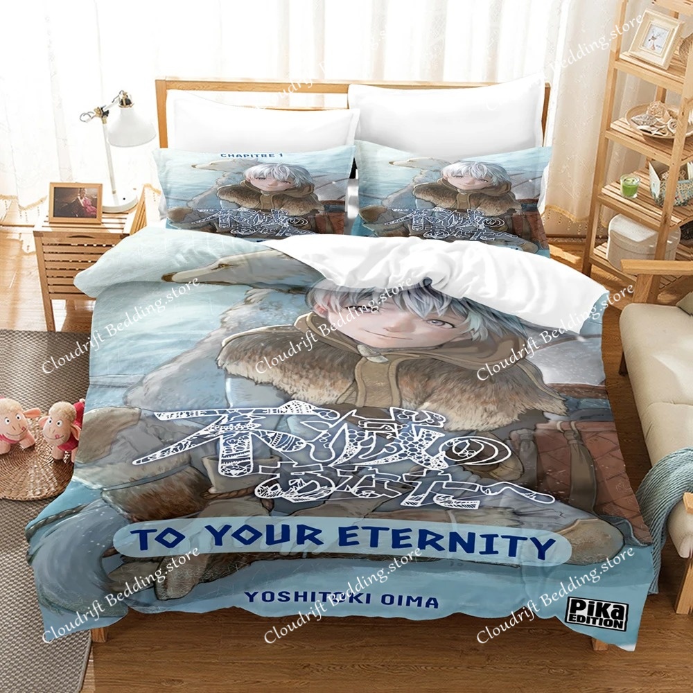 Your Home Textiles - 3D 漫画トゥ・ユア・エタニティ寝具セット布団カバーセット枕カバー付きツインフルクイーンキング寝具ベッドリネンホームテキスタイル