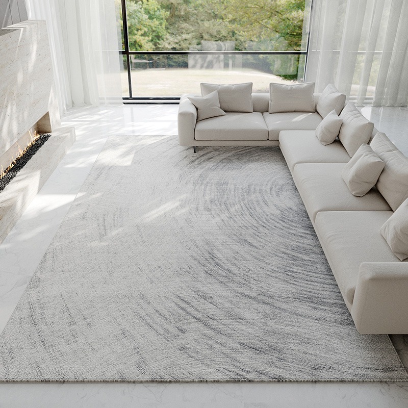 Home Textiles Luxury - 抽象的なライトグレーカーペットモダンで豪華な家の装飾敷物大面積のリビングルームのカーペット快適な寝室の敷物