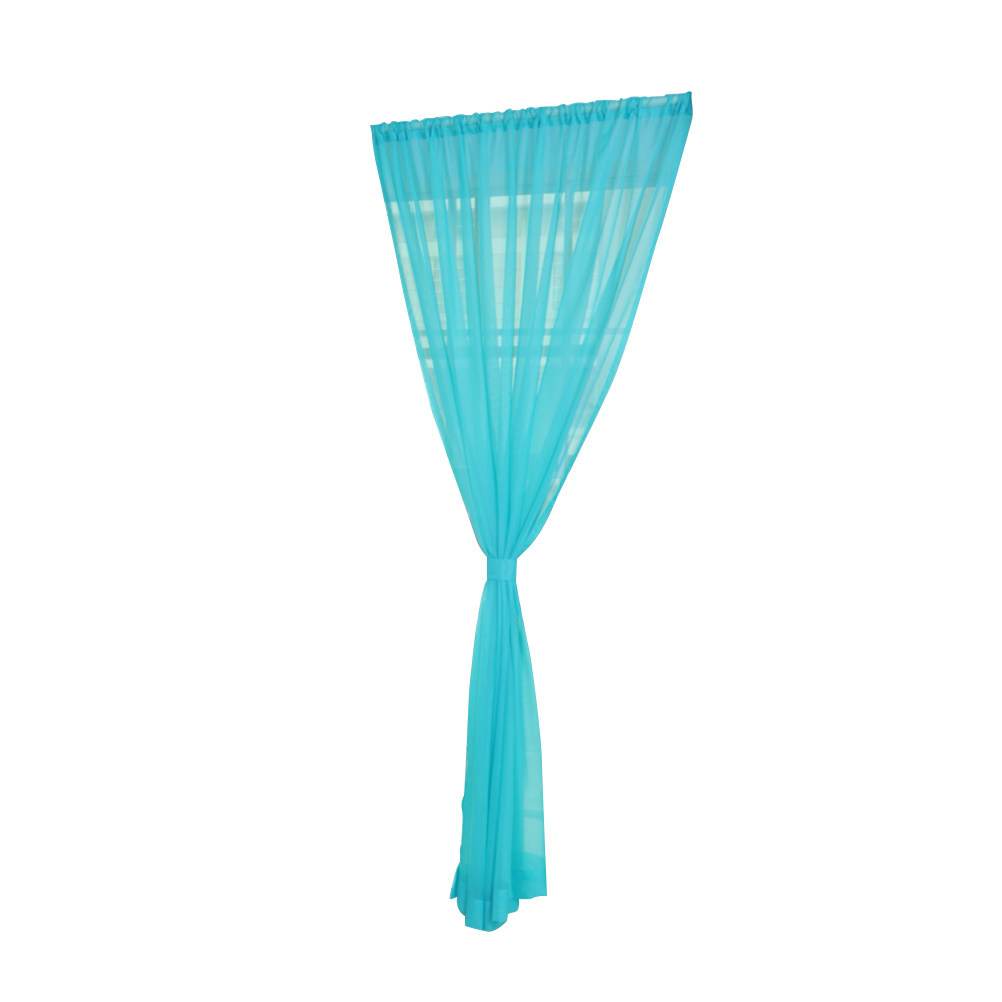Curtain Sheer Voile - 透明なボイル生地の窓用カーテン、薄手のカーテンロッド、寝室やリビングの窓に最適な、ポリエステル製のチュールカーテン、サイズ100x200cm。