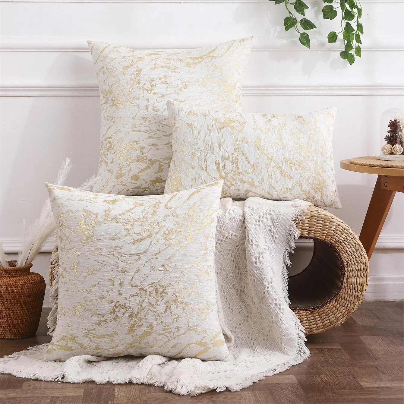 シェニールクッションカバーソフトスロー枕カバー正方形高級枕ケ - Pillow Cover 20X20 のレビューと価格