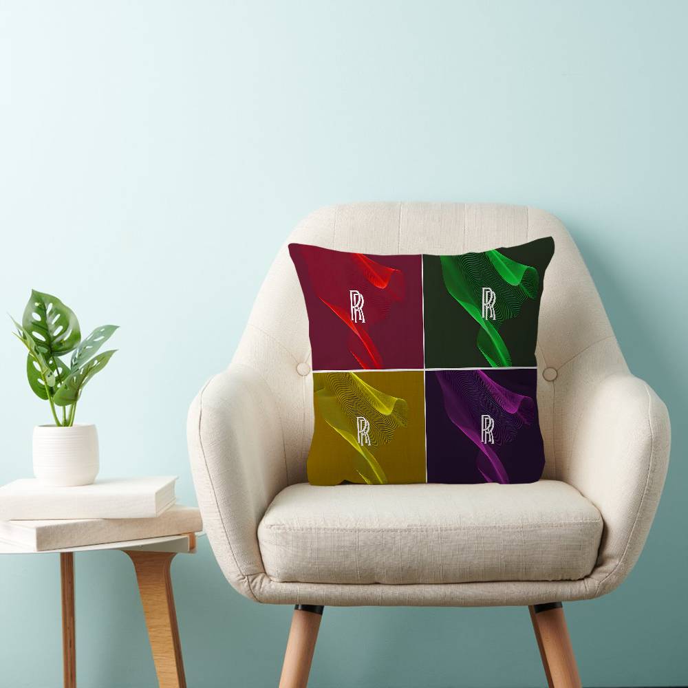 高級感あふれるロールス・ロイスのロゴ入り、名前入りクッション - Home Textiles Luxury のレビューと価格