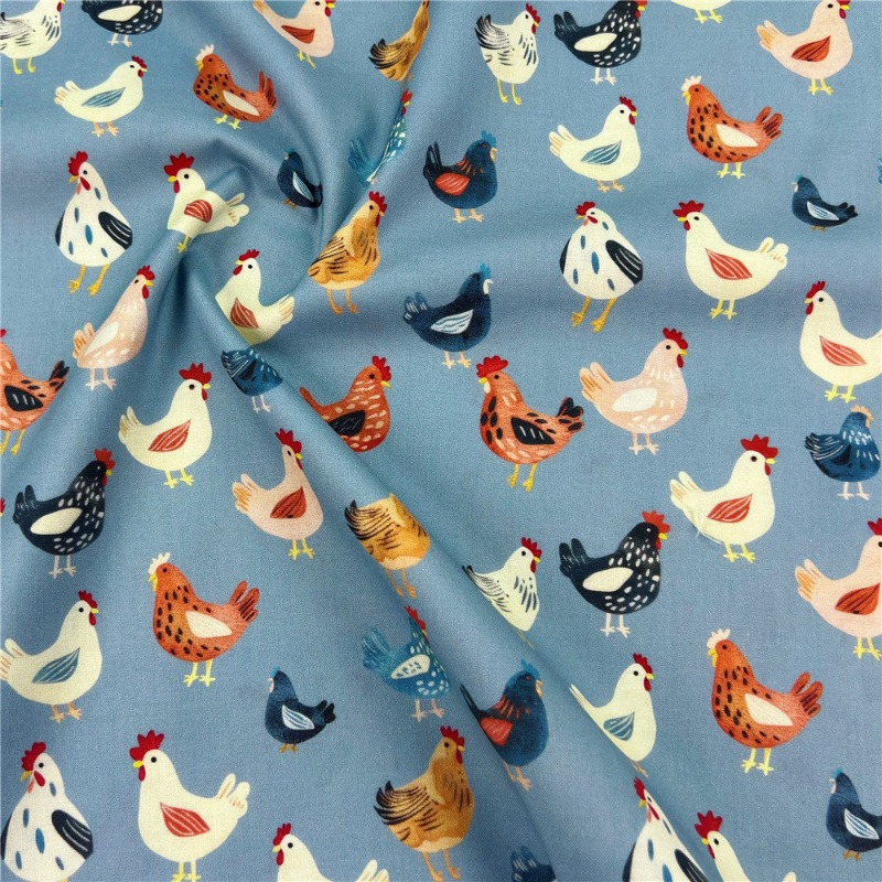 ブルーロースタープリント綿平織り生地手作りドレス袍子供服家の - Home Textiles Discount のレビューと価格