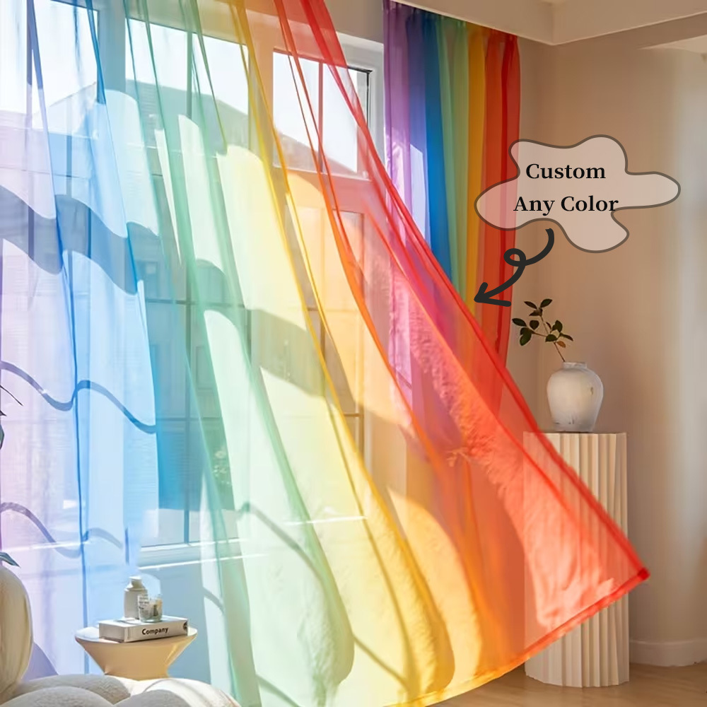 カスタム2Dフラット2枚組シアーカーテン、お好みのデザイン/ - Your Home Textiles のレビューと価格