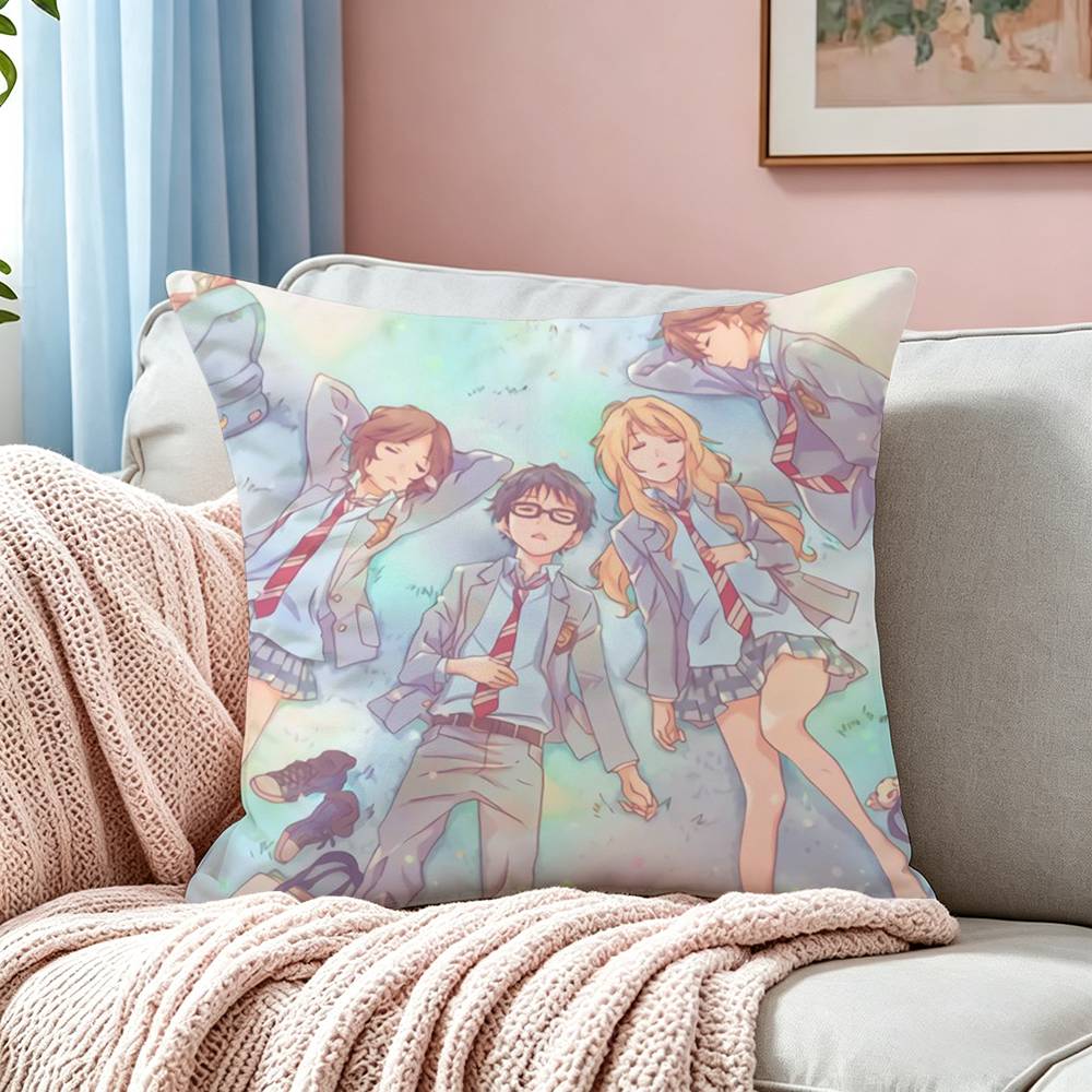 アニメ「君の名は。」の枕カバー、正方形、両面プリント、ソファ - Your Home Textiles のレビューと価格