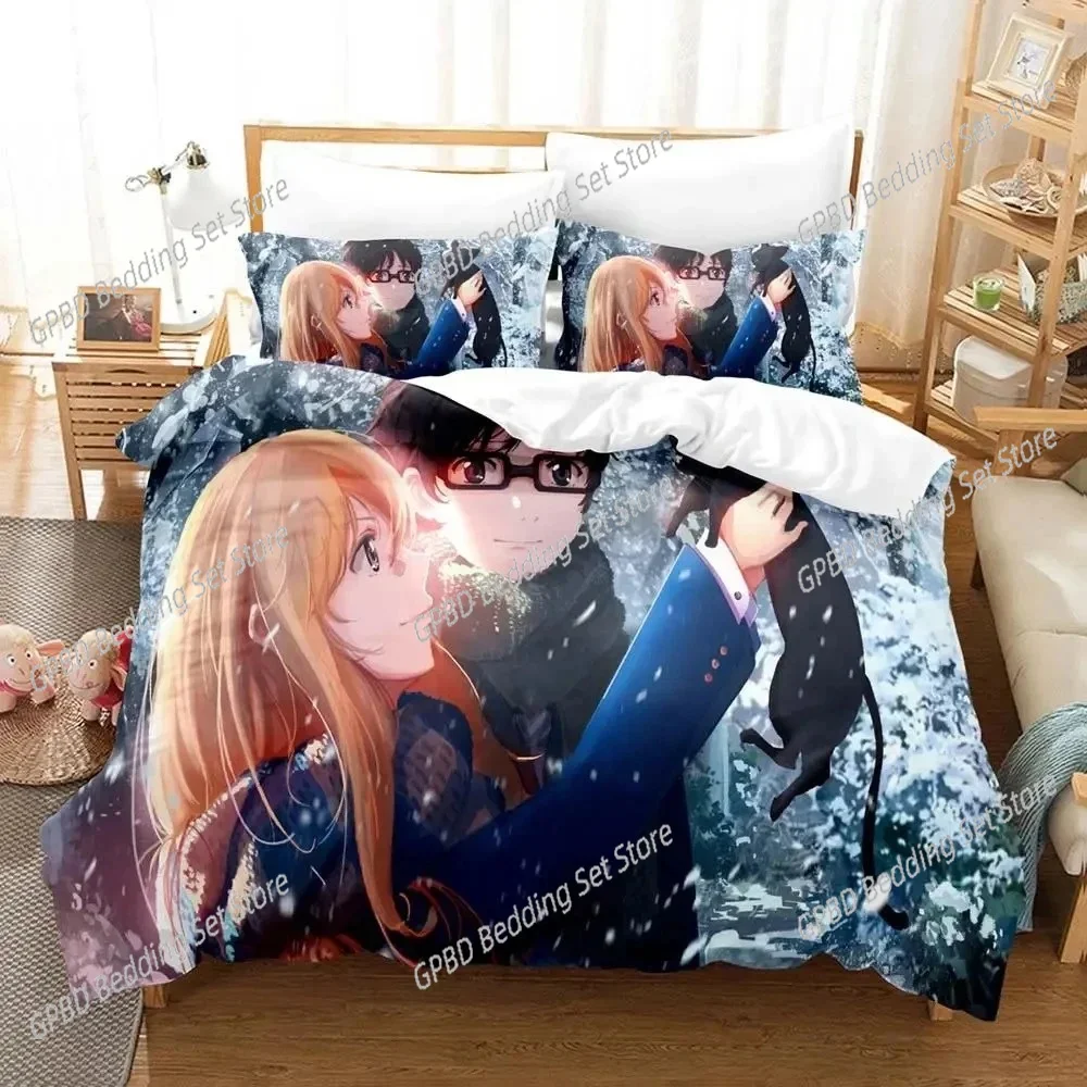 新作アニメ「君の囲い春」寝具セット。男の子・女の子向け、ツイ - Your Home Textiles のレビューと価格