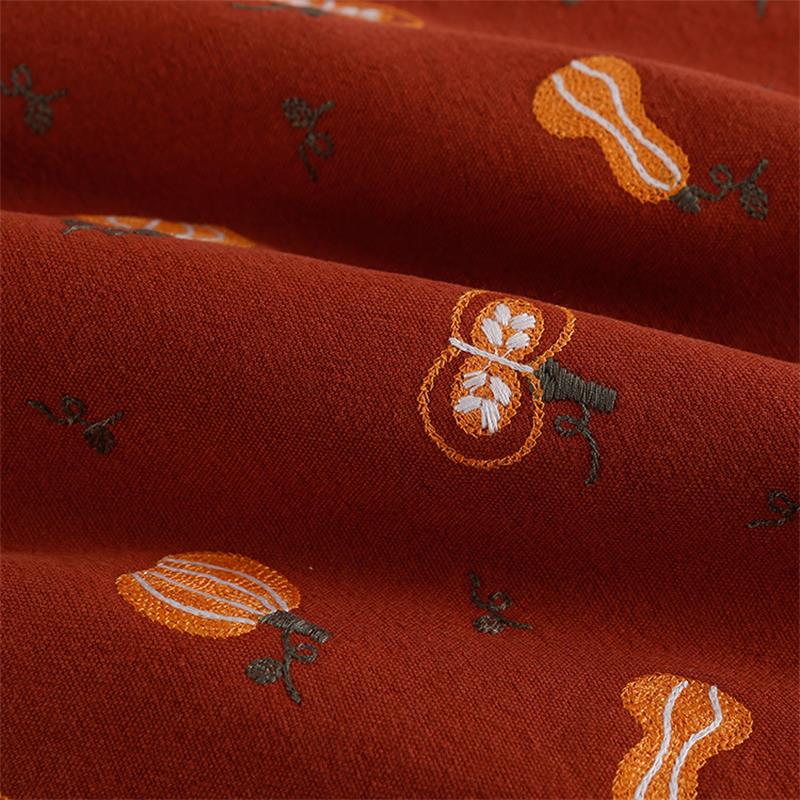 カボチャの刺繍入りコットン生地,ドレスバッグ,手作り,ホーム - Home Textiles Discount のレビューと価格