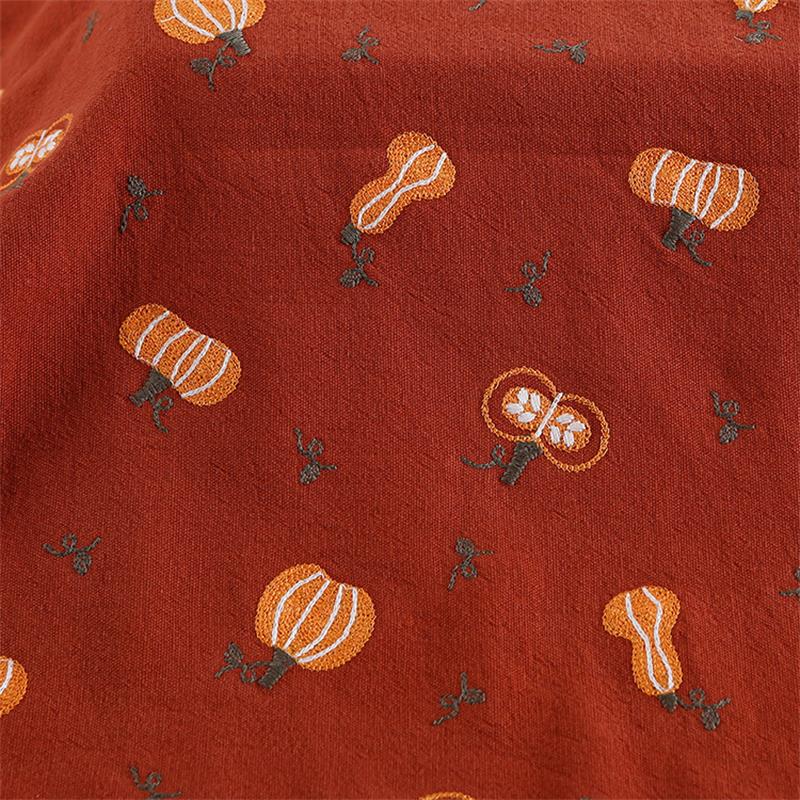 カボチャの刺繍入りコットン生地,ドレスバッグ,手作り,ホーム - Home Textiles Discount のレビューと価格