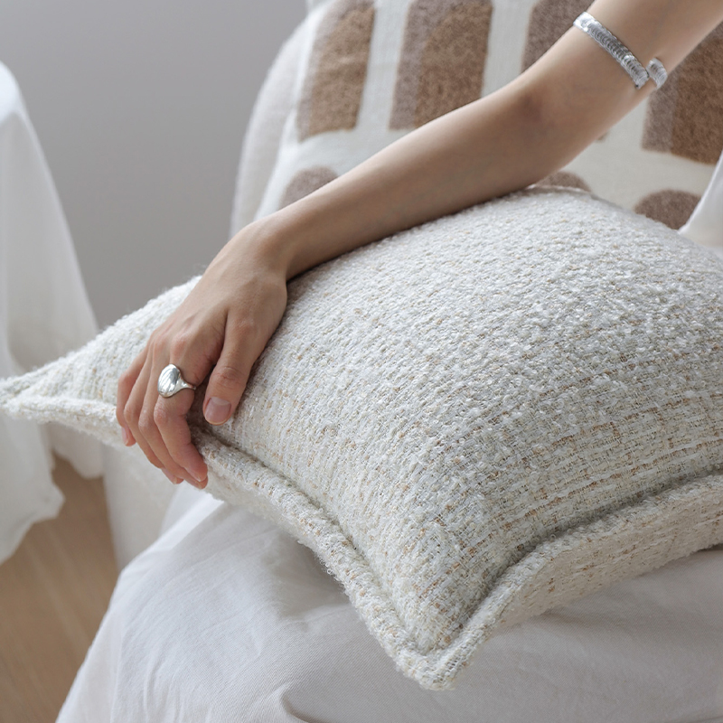 ジャカードピンク枕カバー家の装飾アイテム暖かいミニマリスト農 - Pillow Cover 20X20 のレビューと価格
