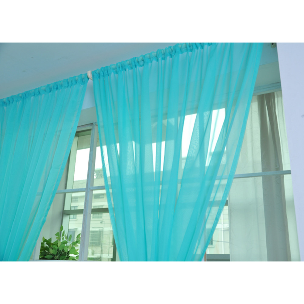 透明なボイル生地の窓用カーテン、薄手のカーテンロッド、寝室や - Curtain Sheer Voile のレビューと価格