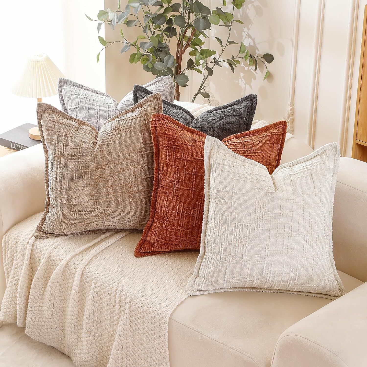1個入り、デザイン性の高いソフトな装飾用枕カバー。サイズは4 - Pillow Cover 20X20 のレビューと価格