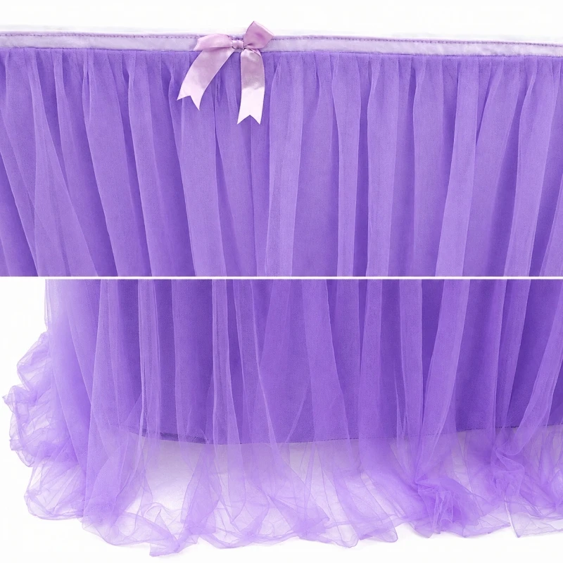 チュールのテーブルスカート、チュチュ風のフリル付きテーブルク - Home Textiles Today News のレビューと価格