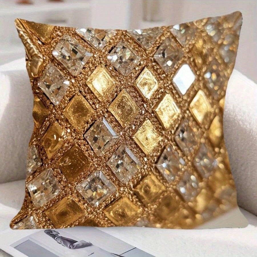 光沢のあるプリント枕カバー面白いクッションカバーリビングルー - Pillow Cover 20X20 のレビューと価格