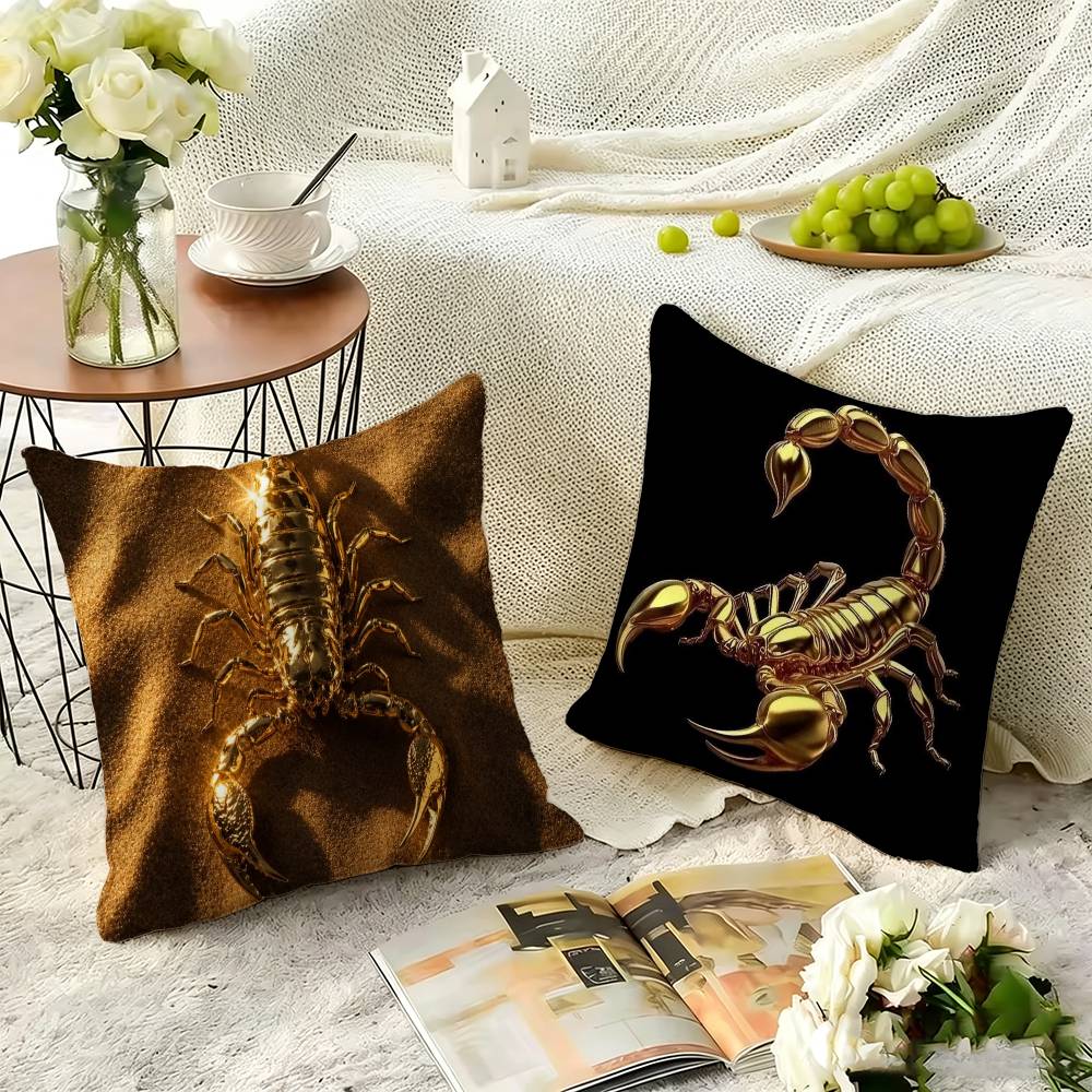 ラグジュアリーゴールド S-スコーピオン スクエア 両面プリ - Home Textiles Luxury のレビューと価格