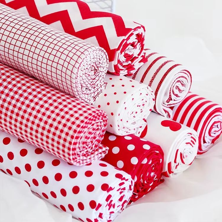 160 × 50 センチメートル赤ストリップ波ツイル綿縫製生 - Home Textiles Discount のレビューと価格